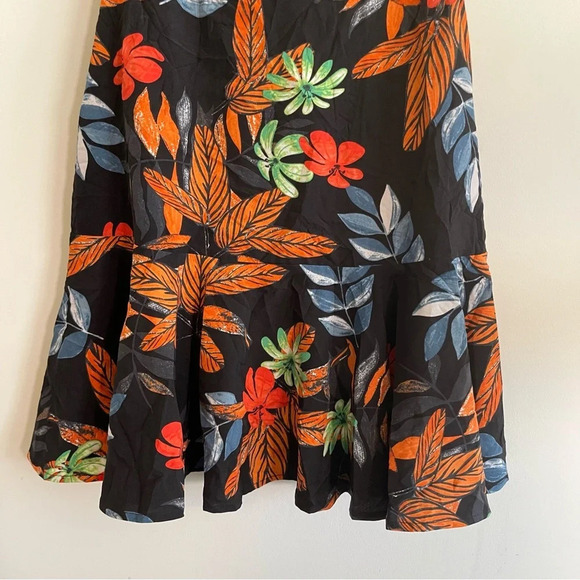 Milk & Honey tropical floral puff sleeve mini dress size small - Picture 5 of 7
